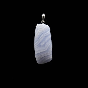 Blue Lace Agate Pendant - Handmade in Germany