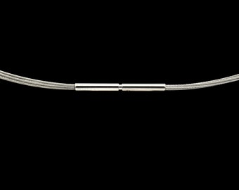 Stainless Steel 5-strand Cable Wire Necklace with Bayonet Clasp (ø 2.00 mm)