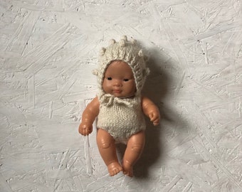 Clothes for Miniland doll 21 cm knitted clothes for doll set retro