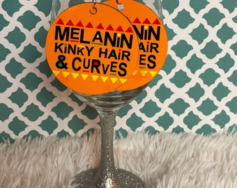 Pendientes Melanin Kinky Hair & Curves, Pendientes redondos grandes