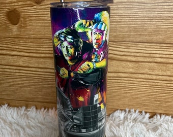 Vaso flaco artístico Regreso al futuro de 20 oz
