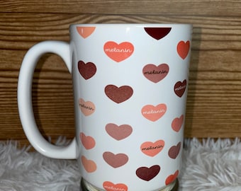 Taza de café Melanin Hearts 22oz/15oz