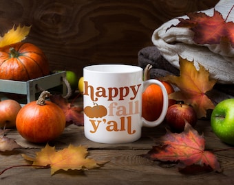 Happy Fall Y'all Coffee Mug