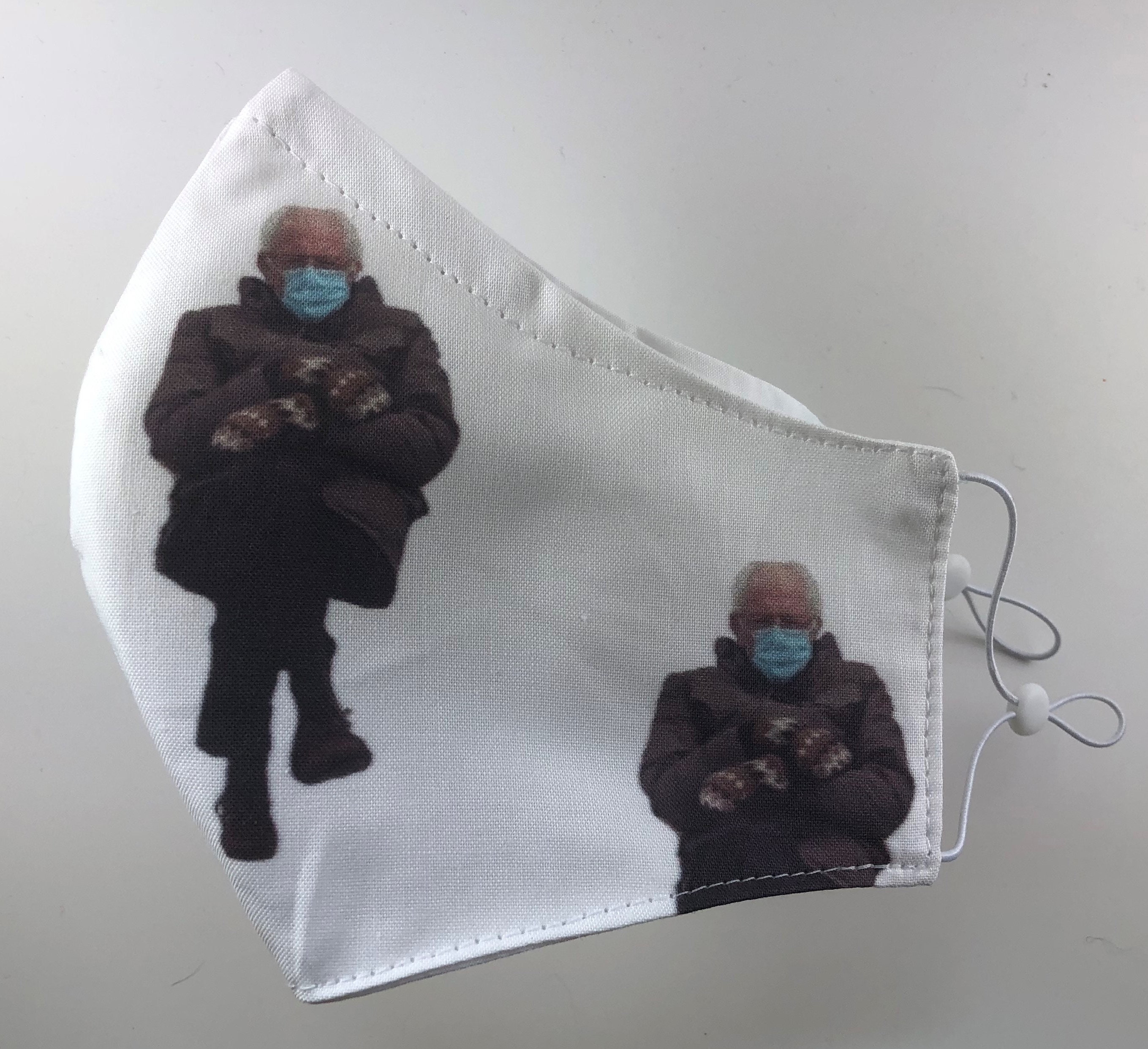 Bernie Sanders Meme Fitted Face Mask 3 layers Etsy