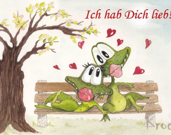 Kroci Postkarte "Ich hab Dich lieb!"