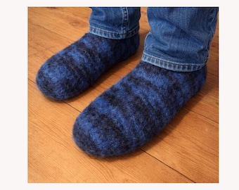 Wollfilz Hausschuhe Größe 46/47 | Filzpantoffeln aus Schurwolle | Warme Hausschuhe Damen Herren | Gemütliches Geschenk