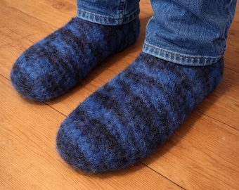 Größe 46/47 Filz Hausschuhe handgemacht aus Schurwolle