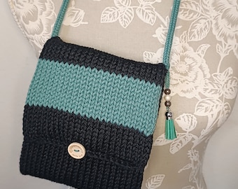 Crossbody Tasche doppelt gestrickt, für Kinder und Damen