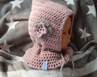 Baby cowl / Schalmütze Bär für Ihr Baby