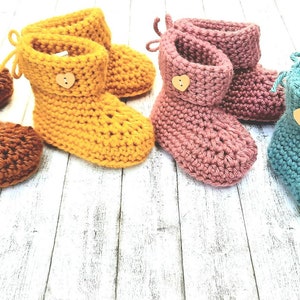 Baby booties different colors and sizes