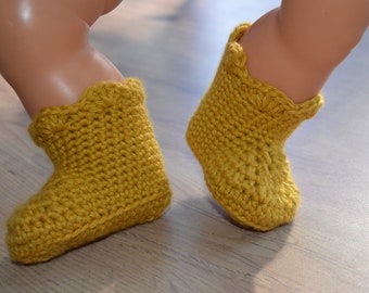 Babystiefel gehäkelt, Merino-Mix