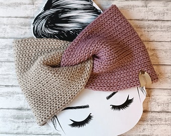Bandeau tricoté pour femme - convient pour un tour de tête de 52 à 60 cm