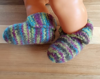 Felted shoes for babys "Multicolor"