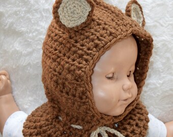 Bären-Schalmütze für Ihr Baby