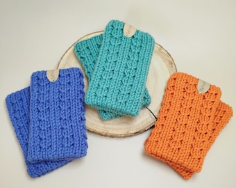 Handknitted Baby Legwarmers in Warm Brown Tones – Soft & Easy Care