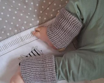 Babystulpen aus Merino-Mix-Wolle | Baby Beinwärmer | Stulpen für Tragebaby | Baby Geschenk | Baby Winter Accessoire