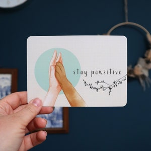 Postkarte stay pawsitive