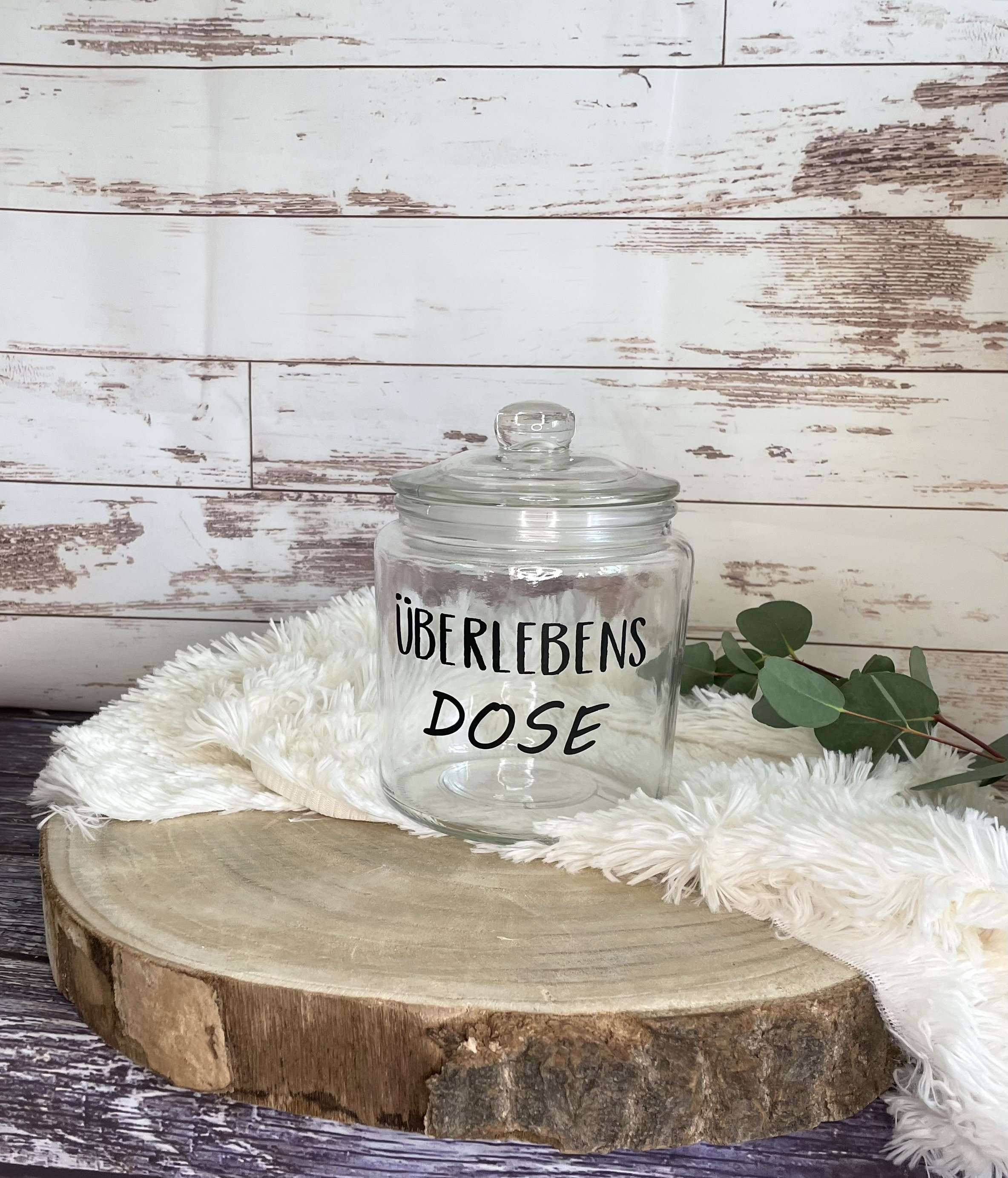 MaldetMOMENTS Nervennahrung Glas - Graviertes Vorratsglas Mit Holzdeckel