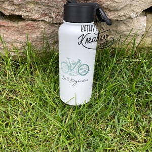 Drinking bottle bicycle bottle water bottle 950ml stainless steel folding handle Father's Day bottle