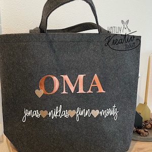 Filztasche Einkaufstasche Oma Enkelkinder Tasche Handtasche personalisiert Filz