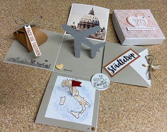 Explosion box travel voucher box gift box Rome