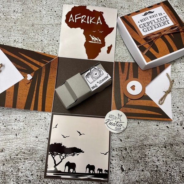 Explosionsbox Animalprint Safari Afrika Reise