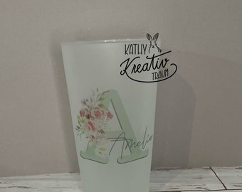 Glas - Trinkglas, Name, personalisiert, Kinder, Papa, Mama