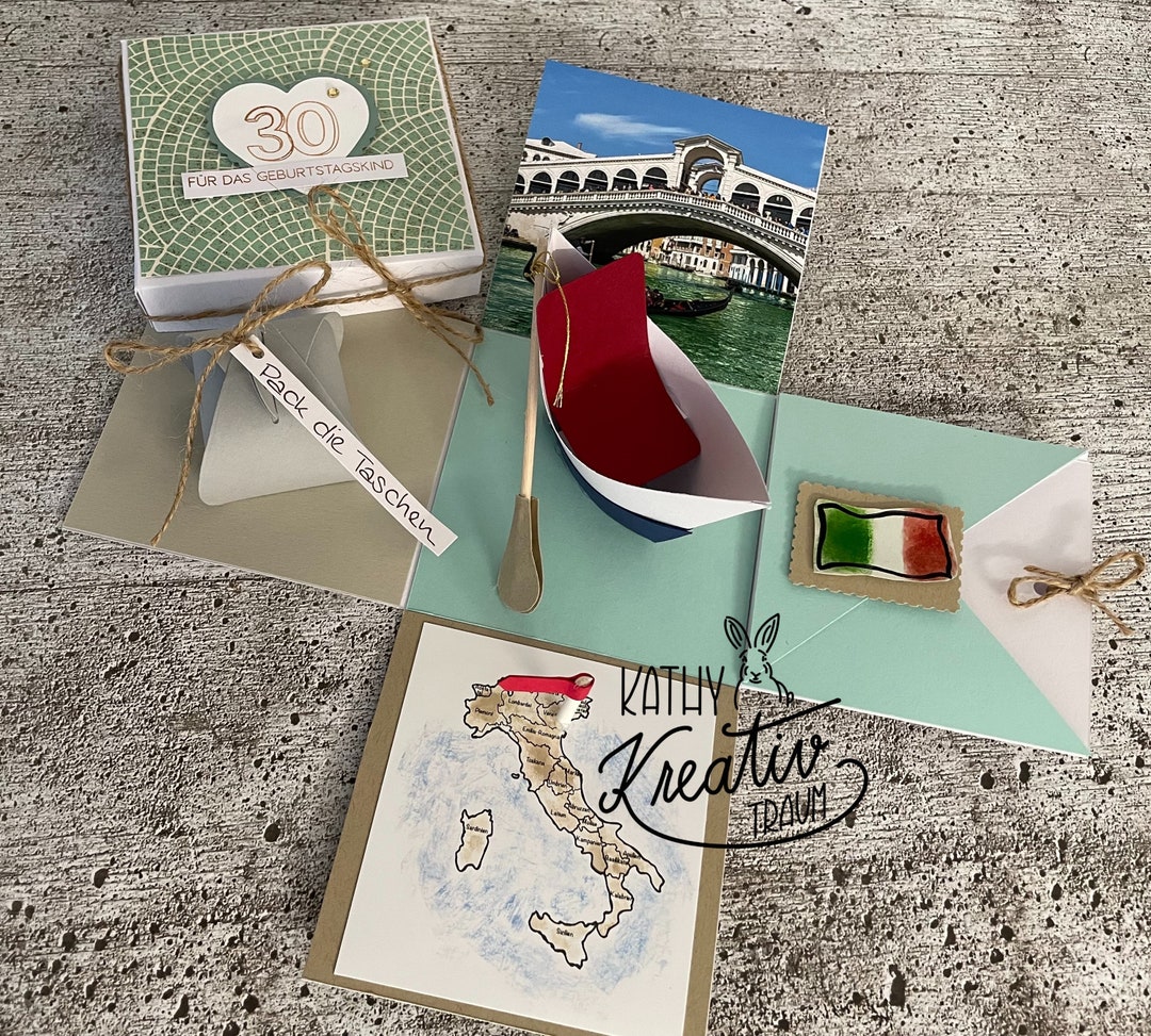 Page De Garde Cahier D italien Gondole Boîte à explosion Italie Venise - Etsy France