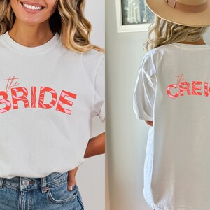 College Bride Bridesmaid Shirt, Comfort Colors, Bridal Party Shirt, retro Bachelorette Theme Party Tee, Aesthetic Trendy Wedding, Oversized