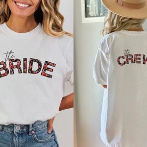 College Bride Bridesmaid Shirt, Comfort Colors, Bridal Party Shirt, Floral Bachelorette Theme Party Tee, Aesthetic Trendy Wedding, Oversized