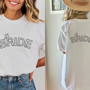 College Bride Bridesmaid Shirt, Comfort Colors, Bridal Party Shirt, floral Bachelorette Theme Party Tee, Aesthetic Trendy Wedding, Oversized
