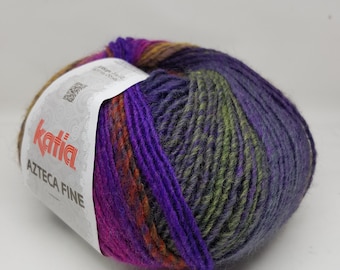 100g AZTECA FINE KATIA Wolle Farbverlauf 200 Strickwolle Winterwolle