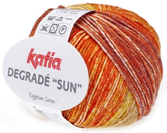 50g degradé Sun katia 100/% algodón degradado 200 batik Baby-lana cottonyarn