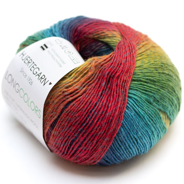 EUR119.5/1kg LONG COLORS MERINO Hjertegarn Gradient 19 Wool variegated color yarn Gradient woolyarn lace shawl scarf shawls lacegarn