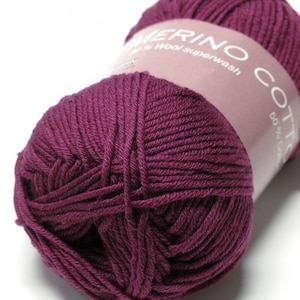EUR 110/1kg MERINO COTTON Extra Soft Superwash Wool 9235 Merino Wool Knitting Yarn Knitting Wool woolyarn wool cotton mixed handknitting yarn