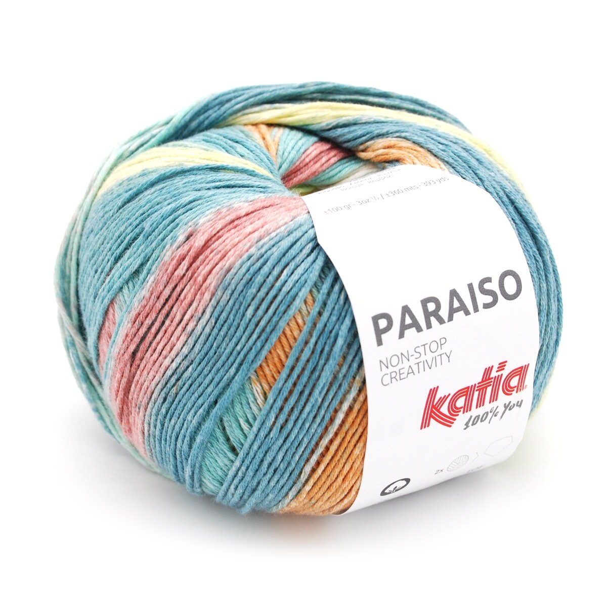 100g PARAISO KATIA 100% Cotton Yarn Gradient Wool | Etsy