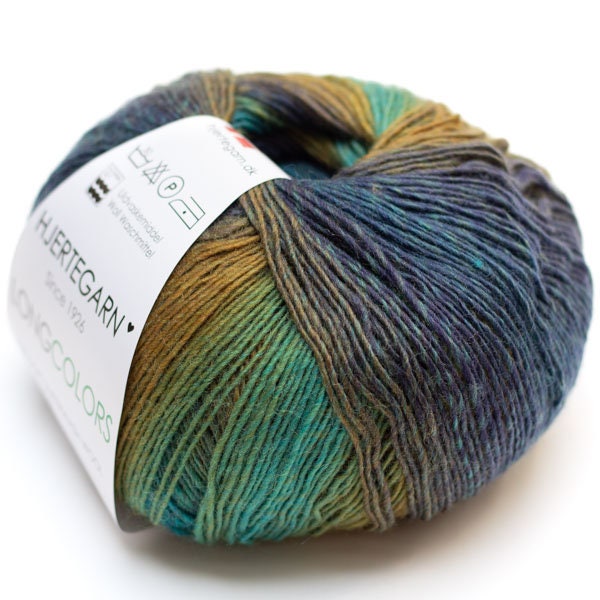 EUR119,5/1kg LONG COLORS MERINO Hjertegarn Farbverlauf 22 Wolle variegated color yarn Gradient woolyarn lace shawl scarf tücher lacegarn