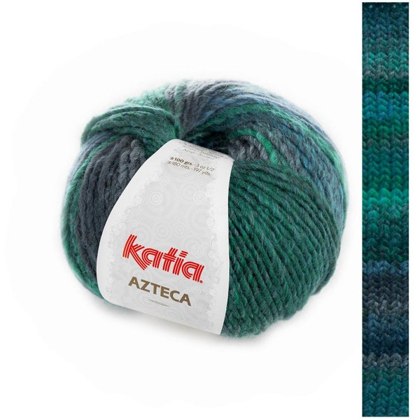 EUR 99,5/1kg AZTECA 7844 KATIA laine dégradé couleur panachée fil de laine Dégradé tricot à la main multicolore laine fantaisie mixte fil polyvalent