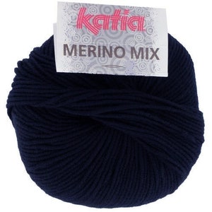 EUR 99.8/1kg MERINO MIX Katia Superwash Merino Wool Merino Wool Navy Blue col. 5 Knitting wool merinowool woolyarn handknitting wool yarn
