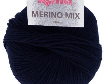 EUR 99,8/1kg MERINO MIX Katia Superwash Merinowolle Merino Wolle Marineblau col. 5 Strickwolle merinowool woolyarn handknitting wool yarn