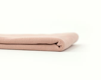 EUR 19.00/1 m Cuff fabric Ribbing Cuff Ribana PALE PINK See you at six Cuff fabric wide 110 cm rib knit cotton-elastane rib syas