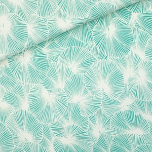 EUR 24.00/1 m FRENCH TERRY summer sweat Fan Leaves See you at six Palm leaves Tropical Floral sweat fabric fabric sweatshirt flowers syas