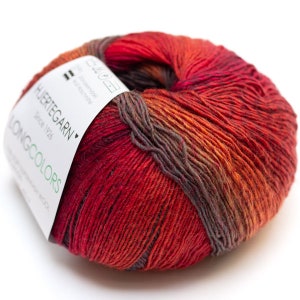 EUR129.5/1kg LONG COLORS MERINO Hjertegarn Farbverlauf 17 Wolle variegated color yarn Gradient woolyarn lace shawl scarf tücher lacegarn