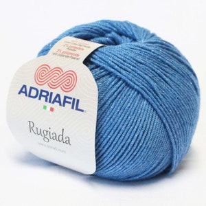 EUR 119,8/1kg RUGIADA ADRIAFIL Merino Cotton mix Merino wool with cotton glitter effect color 66 Wool Lurex Glitter twinkle sparkle yarn