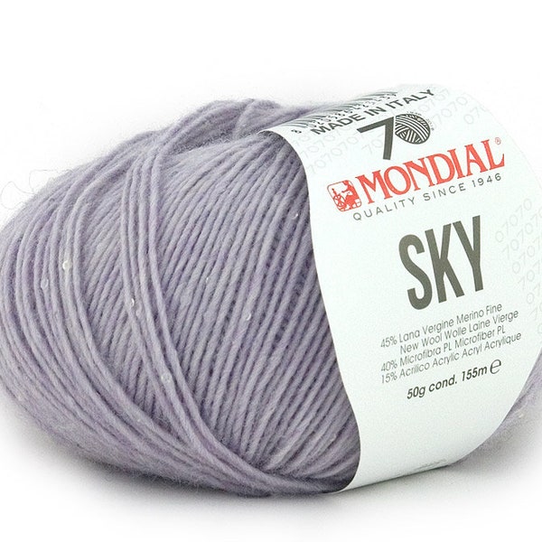 EUR 139/1kg SKY MONDIAL Merinowolle mit Pailletten Merino Wolle 924 Lace sequin merinowool yarn with micro sequins woolyarn very sof