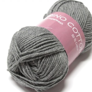 EUR 110/1kg MERINO COTTON Extra Soft Superwash Wolle 435 Merinowolle Strickgarn Strickwolle woolyarn wool cotton mixed handknitting yarn Bild 1