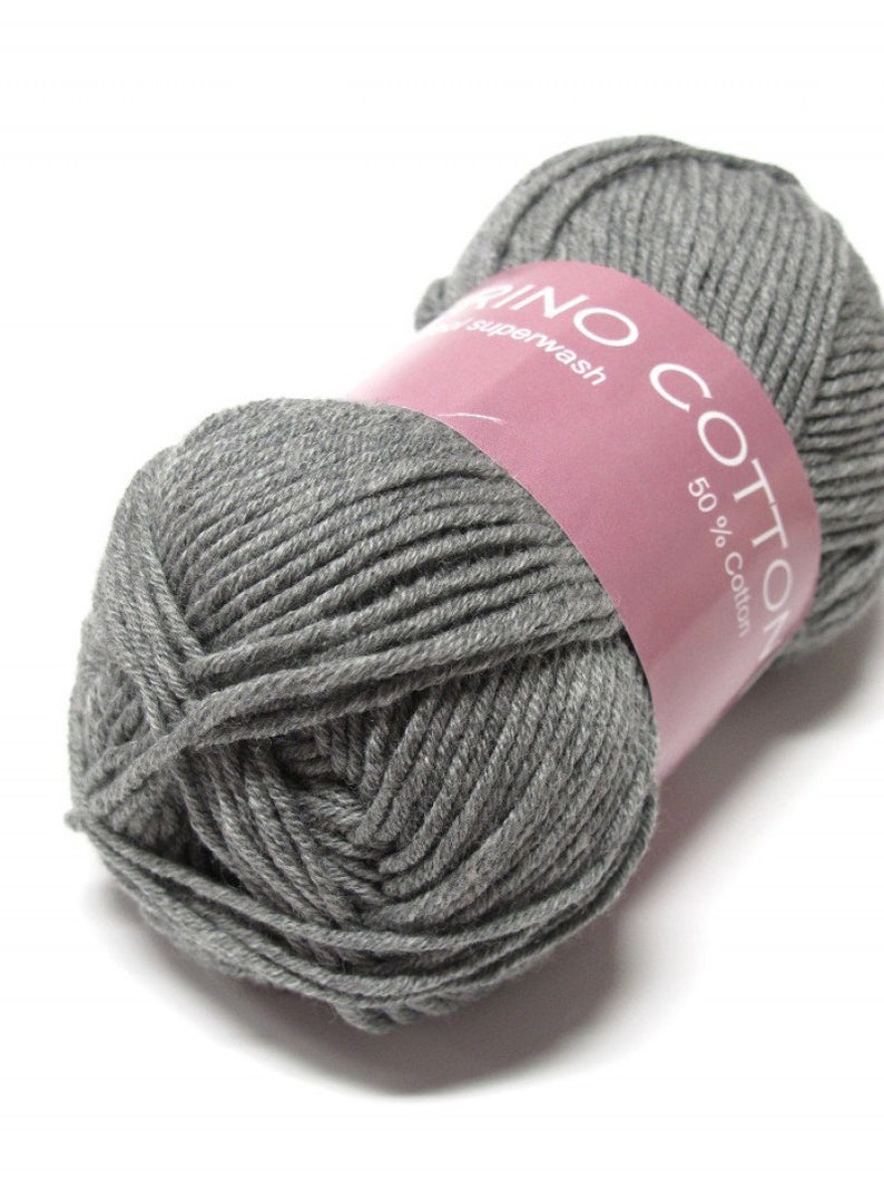 EUR 110/1kg MERINO COTTON Extra Soft Superwash Wolle 435 Merinowolle Strickgarn Strickwolle woolyarn wool cotton mixed handknitting yarn Bild 1