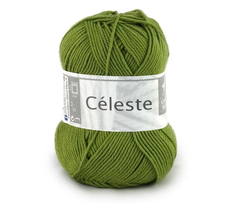 EUR 79,8/1kg CÉLESTE CHEVAL Blanc Baumwolle Seide Baumwollgarn Strickgarn 048 Cotton Silk mixed handknitting yarn cottonyarn cotone seta Bild 1