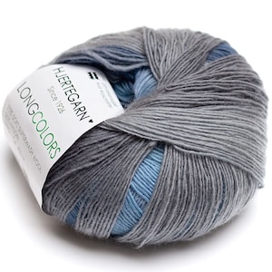 EUR129.5/1kg LONG COLORS MERINO Hjertegarn Farbverlauf 604 Wolle variegated color yarn Gradient woolyarn lace shawl scarf tücher lacegarn