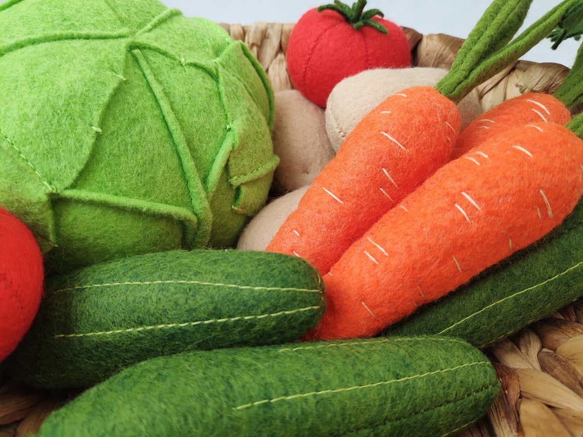 PDF Pattern Felt Vegetables Set Felt Food Patterns DIY Etsy